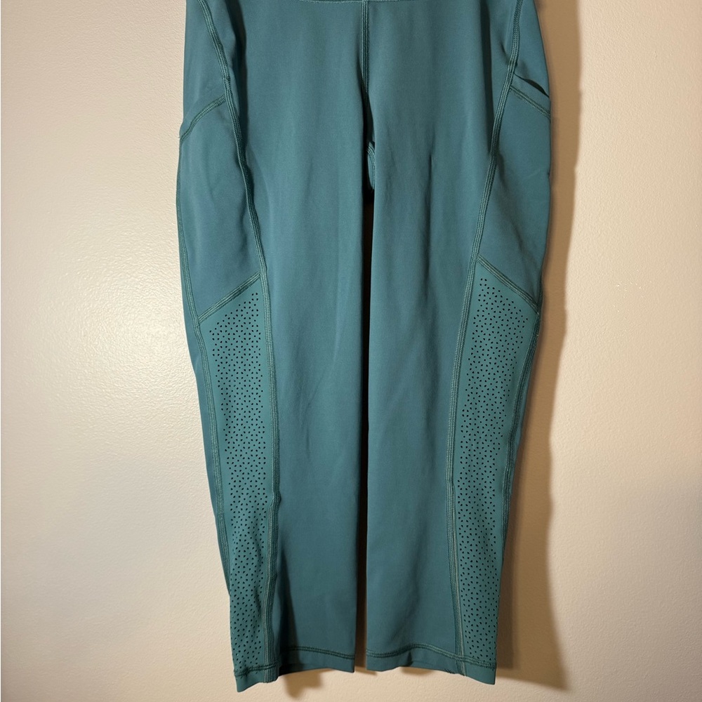 lululemon athletica Teal Leggings with side design